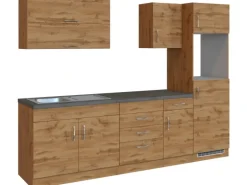 Held Möbel Küchenzeile Sorrento 270 cm Wotaneiche ohne E-Geräte