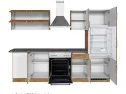 Held Möbel Küchenzeile Sorrento 210/ 270 cm Wotaneiche Winkel