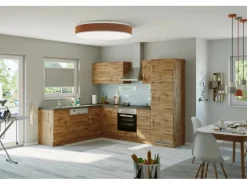 Held Möbel Küchenzeile Sorrento 210/ 270 cm Wotaneiche Winkel