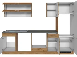 Held Möbel Küchenzeile Sorrento 270 cm Wotaneiche-Wotaneiche ohne E-Geräte