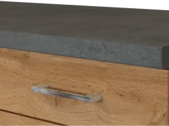 Held Möbel Küchenzeile Sorrento 210/ 270 cm Wotaneiche-Grafit o. E-Geräte Winkel