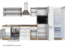 Held Möbel Küchenzeile Sorrento 360 cm Weiß-Wotaneiche