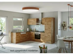 Held Möbel Küchenzeile Sorrento 210/ 270 cm Wotaneiche o. E-Geräte Winkel