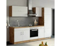 Held Möbel Küchenzeile Sorrento 270 cm Weiß-Wotaneiche