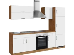 Held Möbel Küchenzeile Sorrento 270 cm Weiß-Wotaneiche