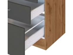 Held Möbel Küchenzeile Sorrento 360 cm Anthrazit-Wotaneiche