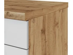 Held Möbel Küchenzeile Sorrento 210 cm Weiß-Wotaneiche Winkel