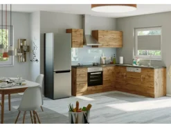 Held Möbel Küchenzeile Sorrento 210 cm Wotaneiche-Wotaneiche o. E-Geräte Winkel