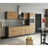 Held Möbel Küchenzeile Sorrento 270 cm Wotaneiche-Grafit ohne E-Geräte