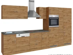 Held Möbel Küchenzeile Sorrento 360 cm Wotaneiche-Wotaneiche