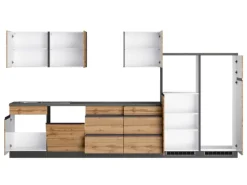 Held Möbel Küchenzeile Turin 360 cm Wotaneiche-Graphit ohne E-Geräte