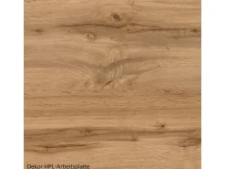 Held Möbel Küchenzeile Turin 390 cm Graphit-Wotaneiche mit E-Geräten