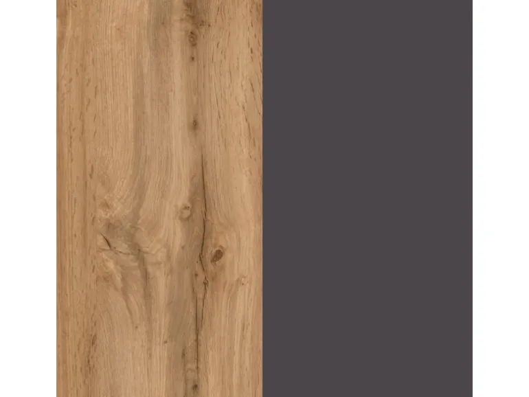 Held Möbel Küchenzeile Turin 330 cm Graphit-Wotaneiche ohne E-Geräte