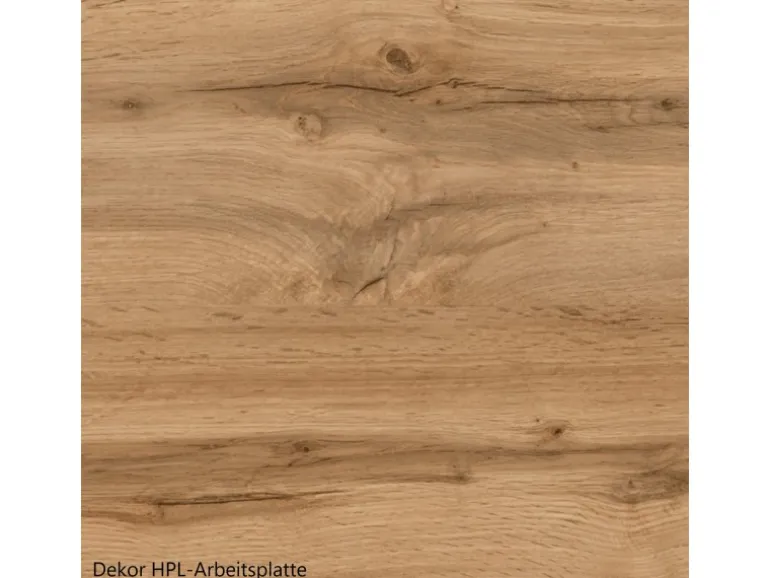 Held Möbel Küchenzeile Turin 330 cm Graphit-Wotaneiche ohne E-Geräte