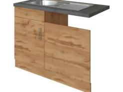 Held Möbel Spülenunterschrank für Geschirrspüler Sorrento 110x85x60cm Wotaneiche