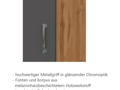 Held Möbel Spülenunterschrank für Geschirrsp. Sorrento 110x85x60cm Anth.-W.Eiche