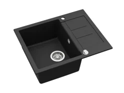 Helika Einbauspüle Granitverbundstoff 62 cm x 50 cm Schwarz