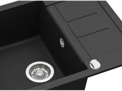 Helika Einbauspüle Granitverbundstoff 62 cm x 50 cm Schwarz