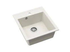 Helika Einbauspüle Granitverbundstoff Nova 46 cm x 51 cm Weiß