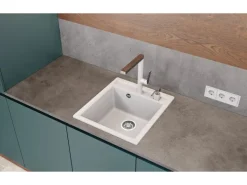 Helika Einbauspüle Granitverbundstoff Nova 46 cm x 51 cm Weiß