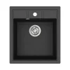 Helika Einbauspüle Granitverbundstoff Nova 46 cm x 51 cm Schwarz
