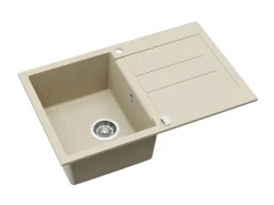 Helika Einbauspüle Granitverbundstoff  78 cm x 50 cm Elfenbein