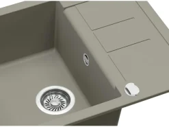 Helika Einbauspüle Granitverbundstoff  62 cm x 50 cm Betongrau