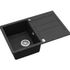 Helika Einbauspüle Granitverbundstoff  78 cm x 50 cm Schwarz