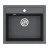 Helika Einbauspüle Granitverbundstoff Quadro 56 cm x 51 cm Graphit