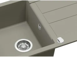 Helika Einbauspüle Granitverbundstoff  78 cm x 50 cm Betongrau