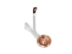 Helika Einbauspüle Quadro 56 cm x 51 cm Schwarz inkl. Kupferventil