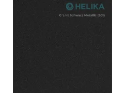 Helika Einbauspüle Quadro 56 cm x 51 cm Schwarz inkl. Kupferventil