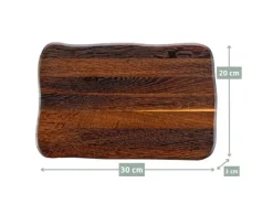 holz4home La Madera Schneidebrett Basic aus Eiche Dunkel