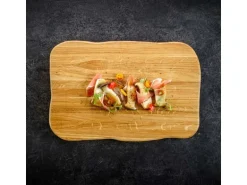 holz4home La Madera Schneidebrett Premium aus Eiche Steakbrett Küchenbrett Hell