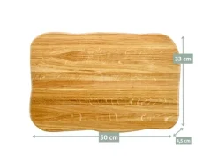 holz4home La Madera Schneidebrett Premium aus Eiche Steakbrett Küchenbrett Hell
