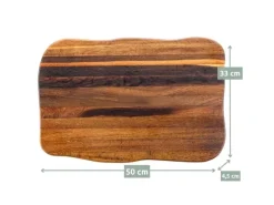 holz4home La Madera Schneidebrett Premium aus Eiche Steakbrett Küchenbrett Dunkel