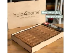 holz4home Premium Schneidebrett Set Stirnholz aus Eiche