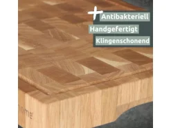holz4home Premium Schneidebrett Set Stirnholz aus Eiche