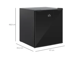HOMCOM Mini Gefrierschrank  Stahl Kunststoff Schwarz 47L x 44,2B x 48,8H cm