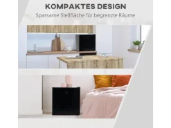 HOMCOM Mini Gefrierschrank  Stahl Kunststoff Schwarz 47L x 44,2B x 48,8H cm