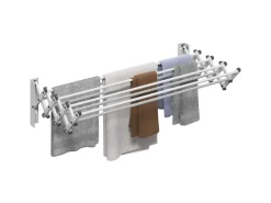 HOMCOM Wäscheständer Wand Ausziehbar Wäschetrockner  86 x 61 x 22 cm Silber