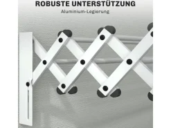 HOMCOM Wäscheständer Wand Ausziehbar Wäschetrockner  86 x 61 x 22 cm Silber