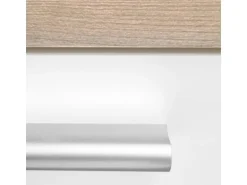 Homestyle4u Küchenzeile ohne Geräte 200 cm Eiche Matt 2356