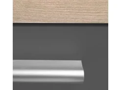 Homestyle4u Küchenzeile ohne Geräte 120 cm Eiche Matt 2359