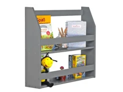 Homestyle4u Wandregal Grau Hängeregal Küchenregal Bücherregal Regal Holz