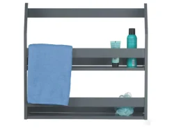 Homestyle4u Wandregal Grau Hängeregal Küchenregal Bücherregal Regal Holz