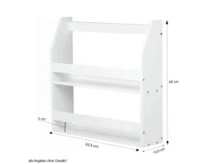 Homestyle4u Wandregal Weiß Hängeregal Küchenregal Bücherregal Regal Holz