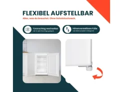 homeX Gefrierschrank Tiefkühlschrank Klein 87L Nutzinhalt 4-Sterne Gefrieren Kompakt und Freistehend Leise Weiß