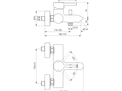 Ideal Standard Badearmatur Ceraline AP Alpha Silk Black