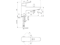 Ideal Standard Badearmatur Wannenrand Ceraplan Chrom für Wannenrand
